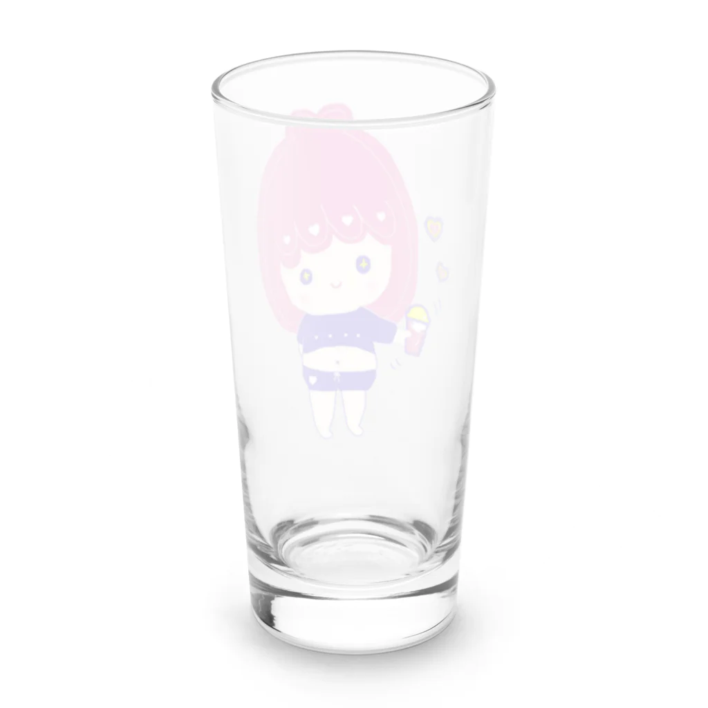 rurugirlのプロテイン女子（ロゴなし） Long Sized Water Glass :back