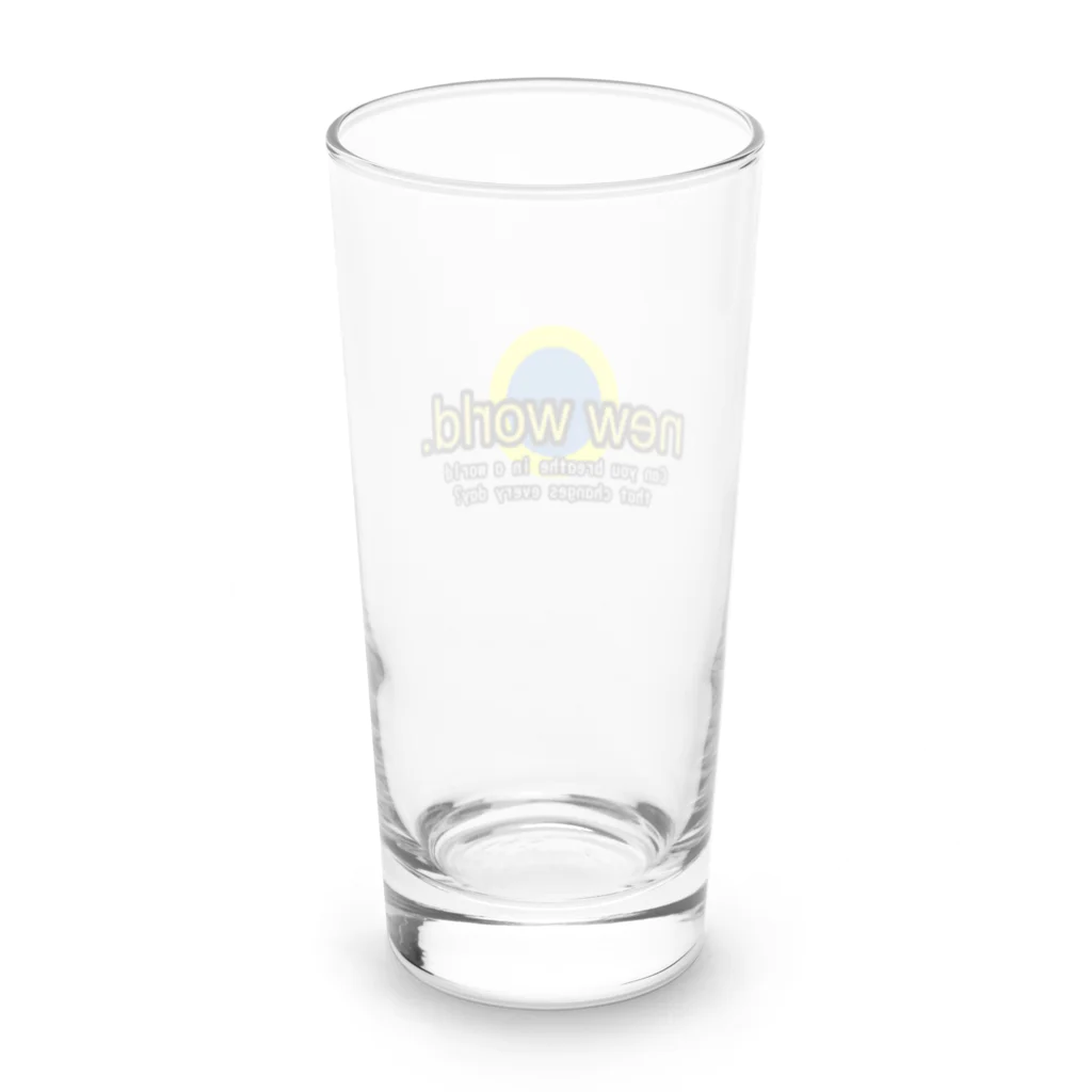 new-colorのニューワールド オーライエロー メッセージ Long Sized Water Glass :back