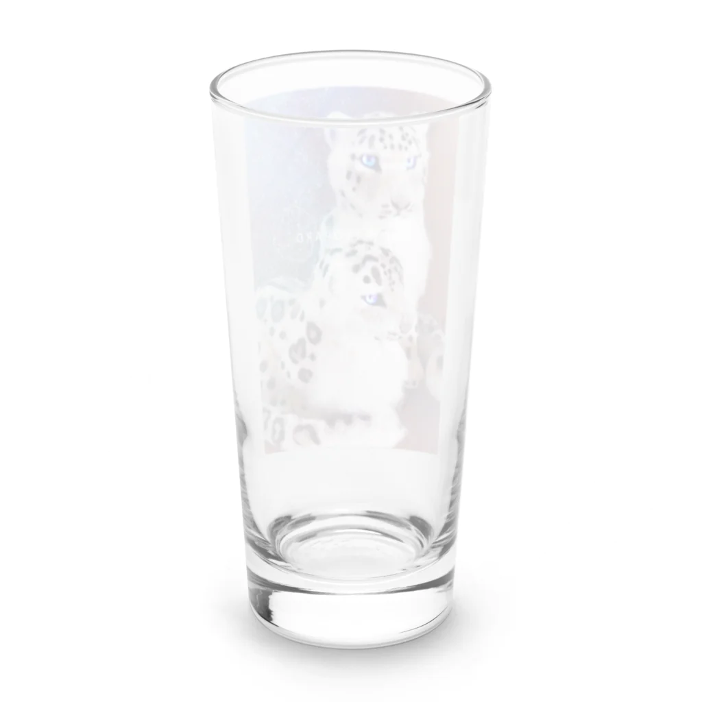 羊毛けだまkanaのユキヒョウもっふもふ02 Long Sized Water Glass :back