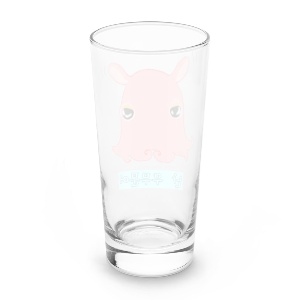 LalaHangeulの「僕はメンダコ」ハングルデザイン Long Sized Water Glass :back