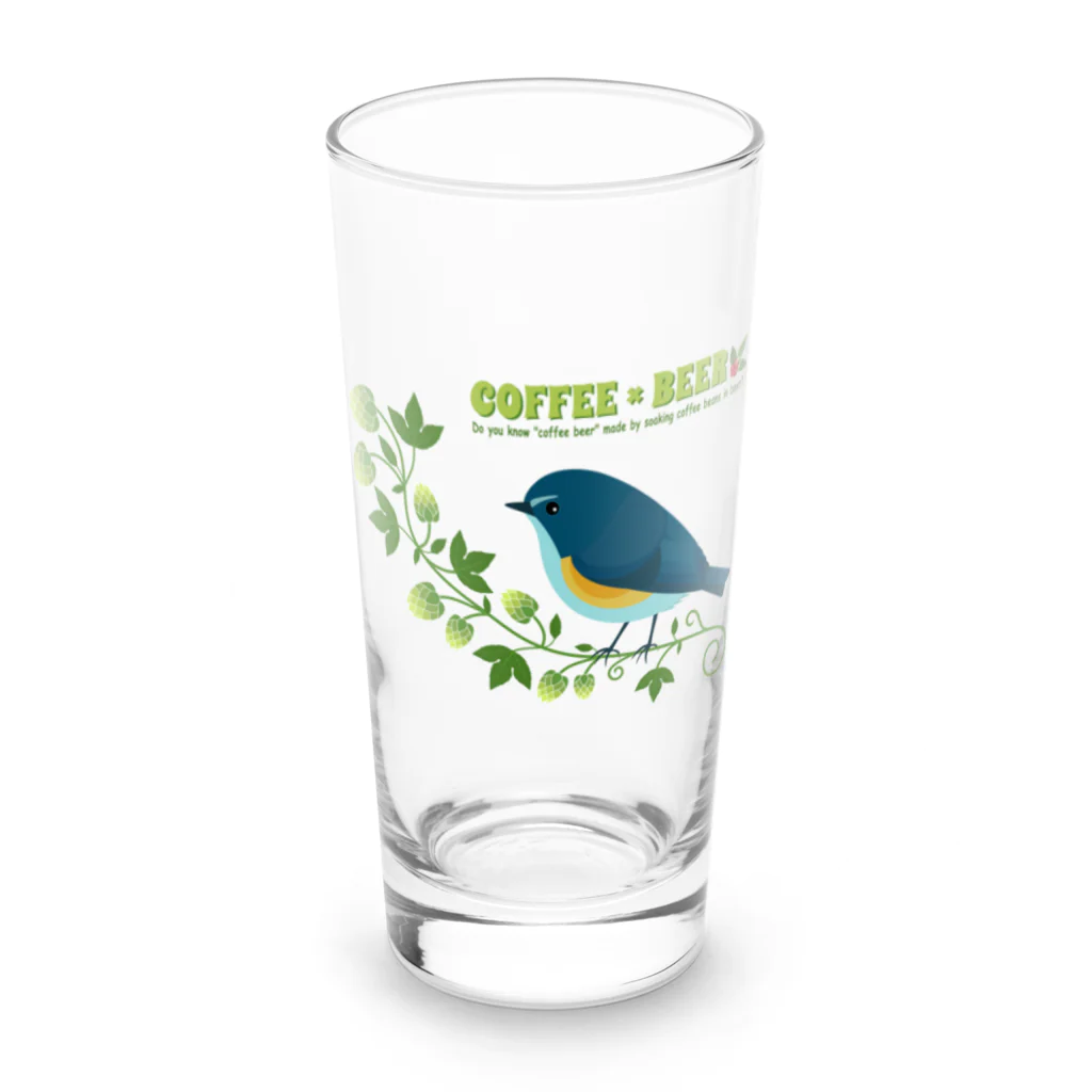 Teal Blue CoffeeのTeal Blue Bird - hop Ver. - Long Sized Water Glass :front