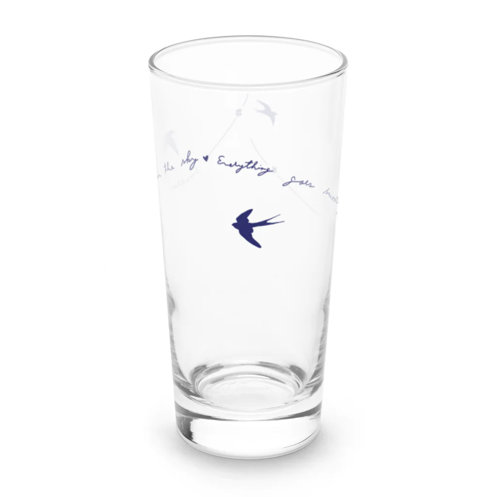 kiki25のツバメ swallows Long Sized Water Glass :front