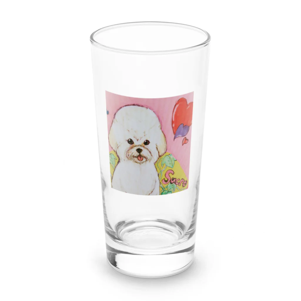 つれづれ　&　ビション・フリーゼの100均画材のお手製マイ・プリンセス Long Sized Water Glass :front