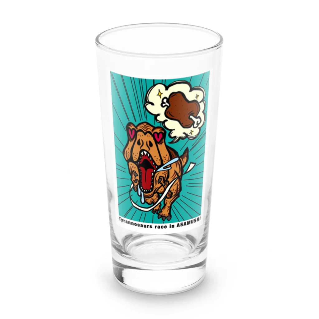 lovekuma_emilyのティラノサウルスレースあさむし Long Sized Water Glass :front