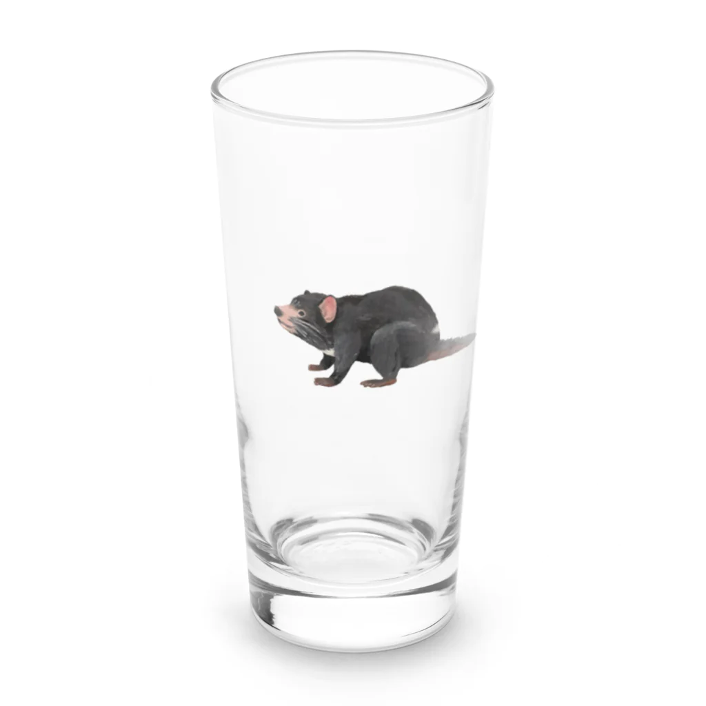 🐶シュナといろいろ🎨のタスマニアデビル Long Sized Water Glass :front