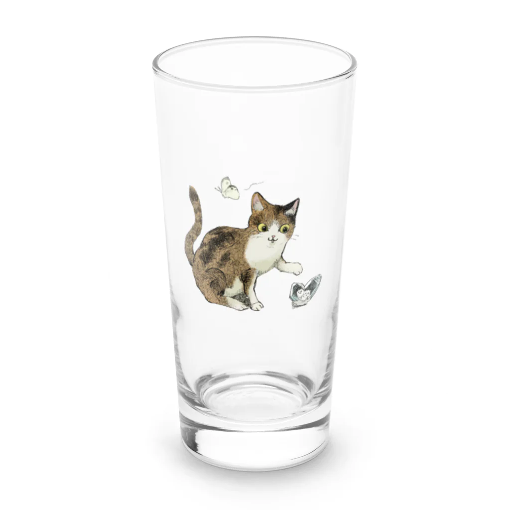 Cleavageのロゴにゃんこ Long Sized Water Glass :front