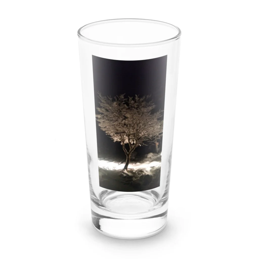 くーまの雪桜 Long Sized Water Glass :front