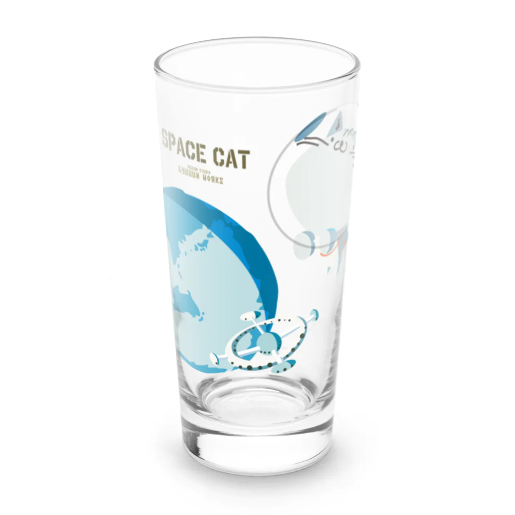 ビューン ワークスの宇宙猫 Long Sized Water Glass :front