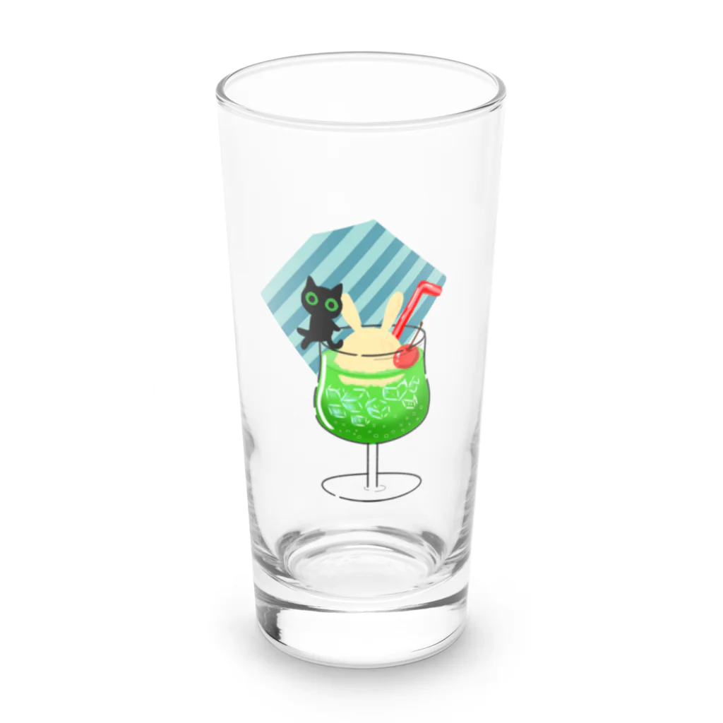 SHOP ベアたんのシュワシュワ　フチネコさん Long Sized Water Glass :front