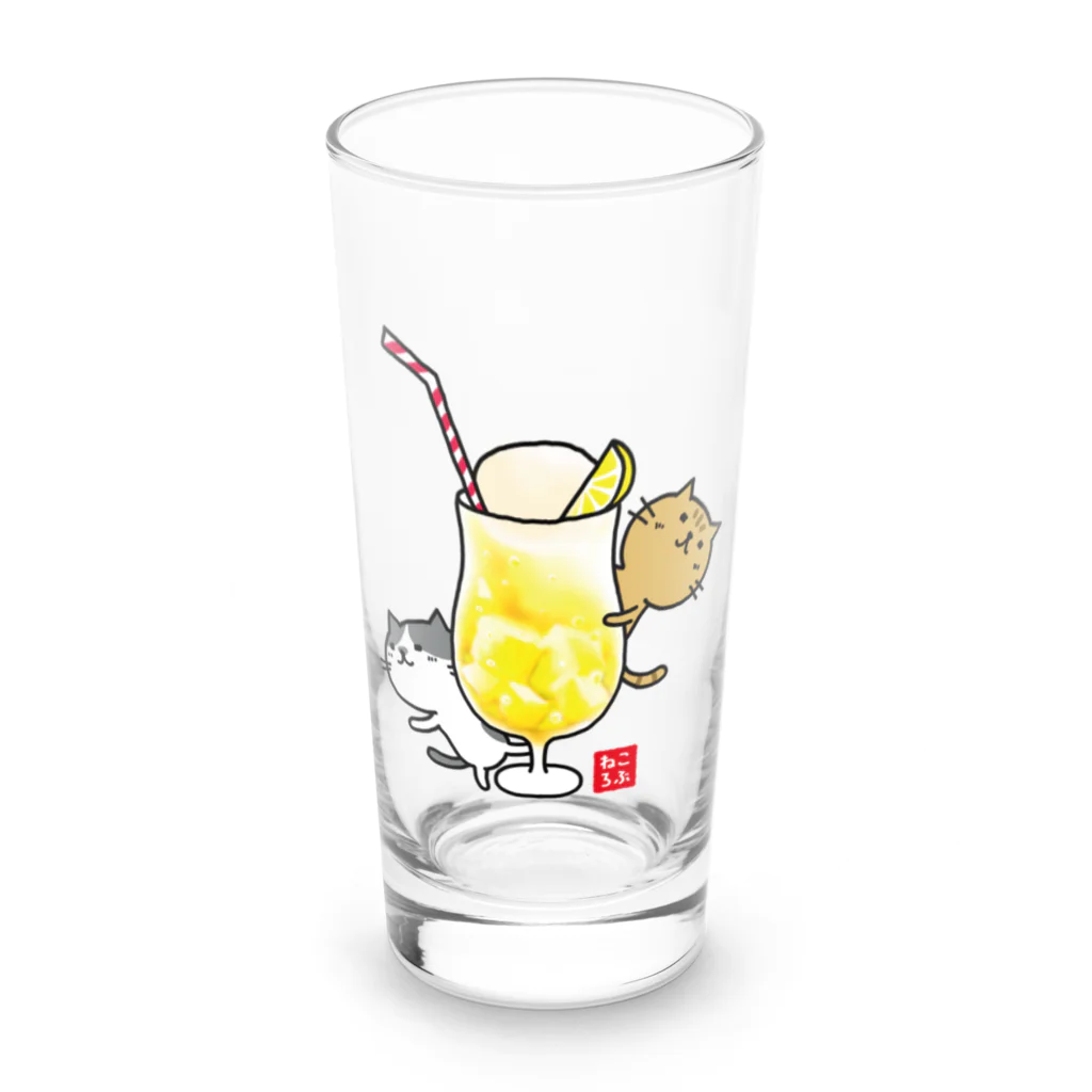 ねころぶ shopのねころぶ【レモネード】 Long Sized Water Glass :front