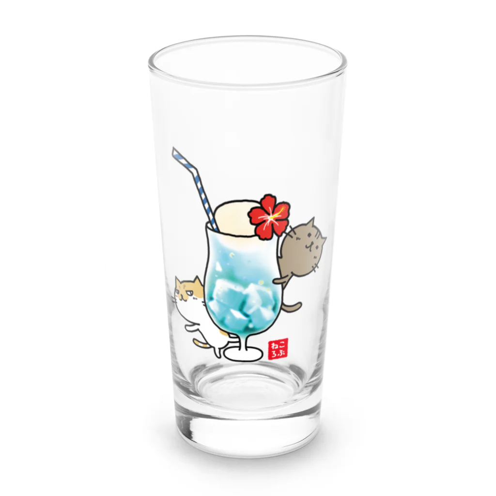 ねころぶ shopのねころぶ【ブルーハワイ】 Long Sized Water Glass :front