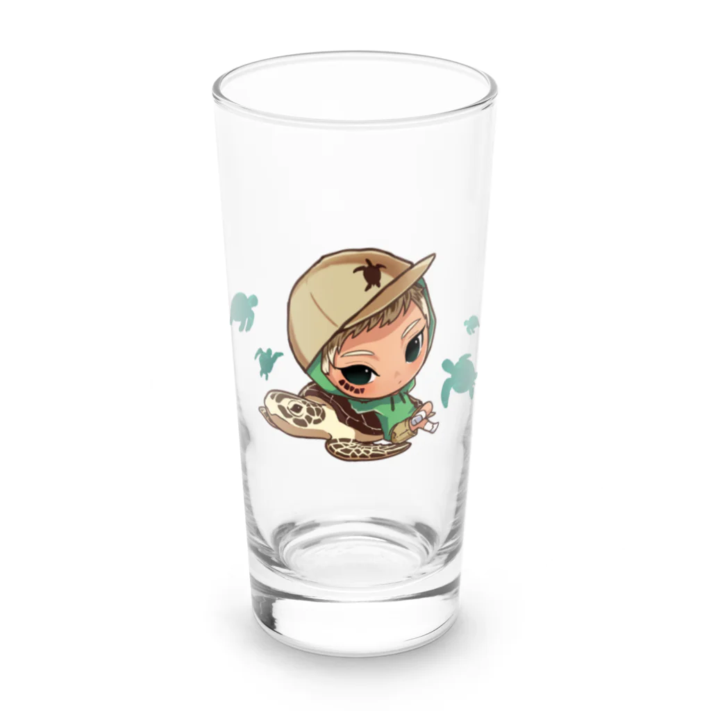 Now Floating...のうみがめ くん Long Sized Water Glass :front