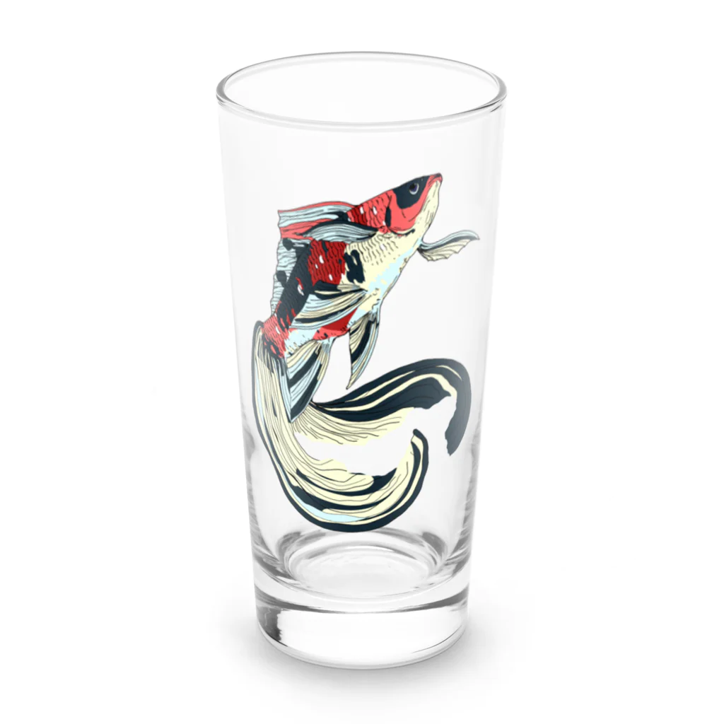 恒福水路の朱文金ロンググラス Long Sized Water Glass :front