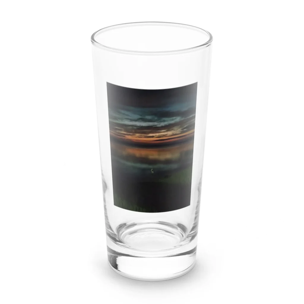 lostの暮れなずむ白鳥 Long Sized Water Glass :front