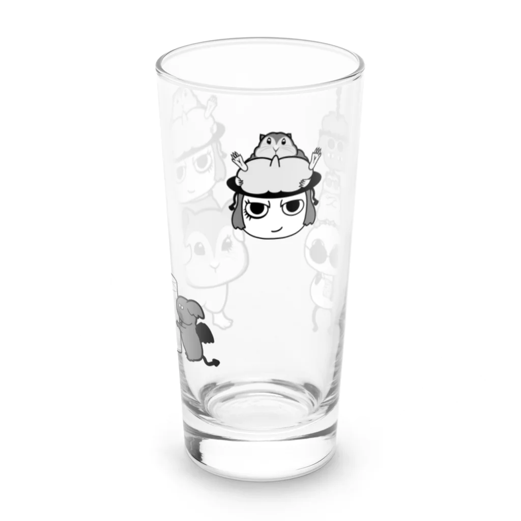 にゃはは♪屋のグルったやつら／ロンググラス・ステッカー Long Sized Water Glass :front