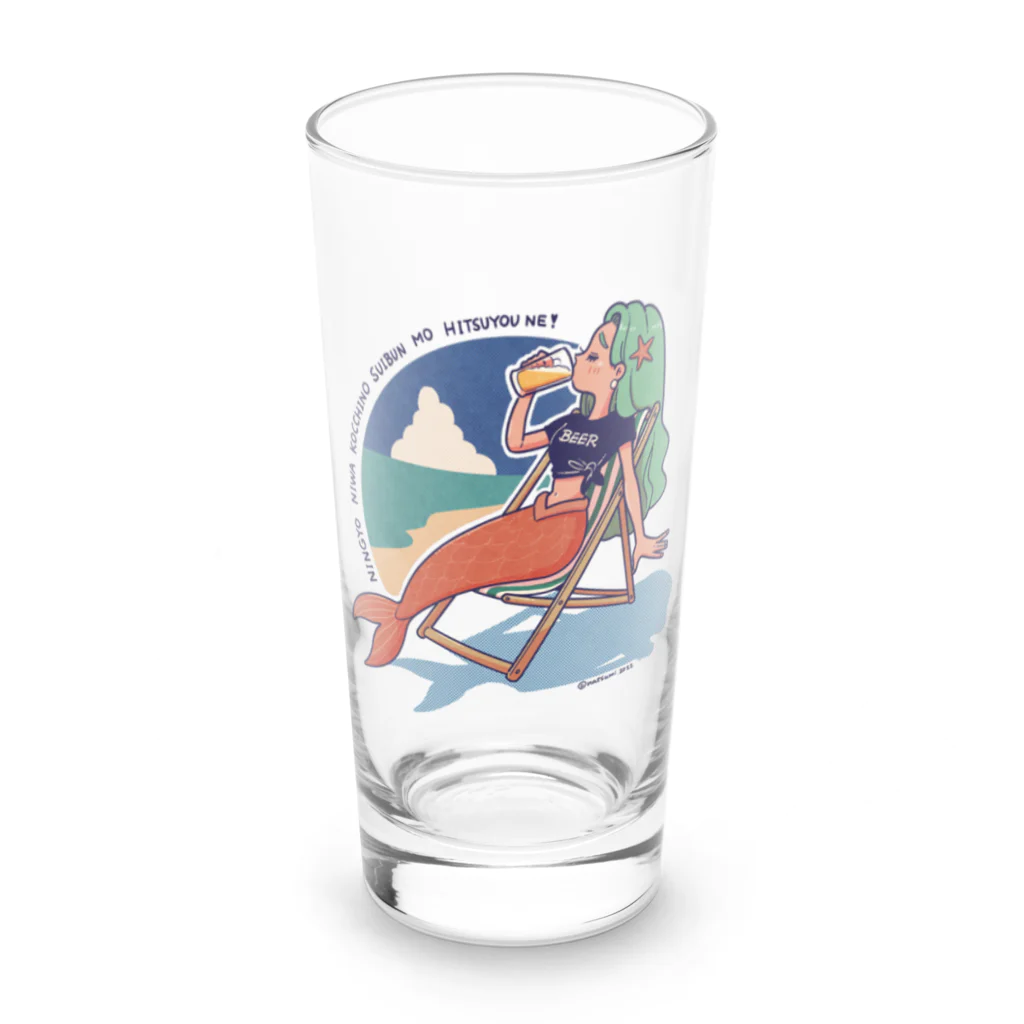 ヨシダナツミのビールマーメイド Long Sized Water Glass :front