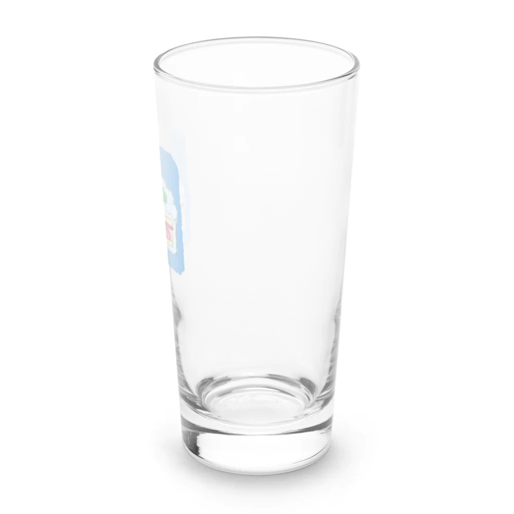 Chill`s Factoryのしろいケーキ シマエナガ Long Sized Water Glass :front