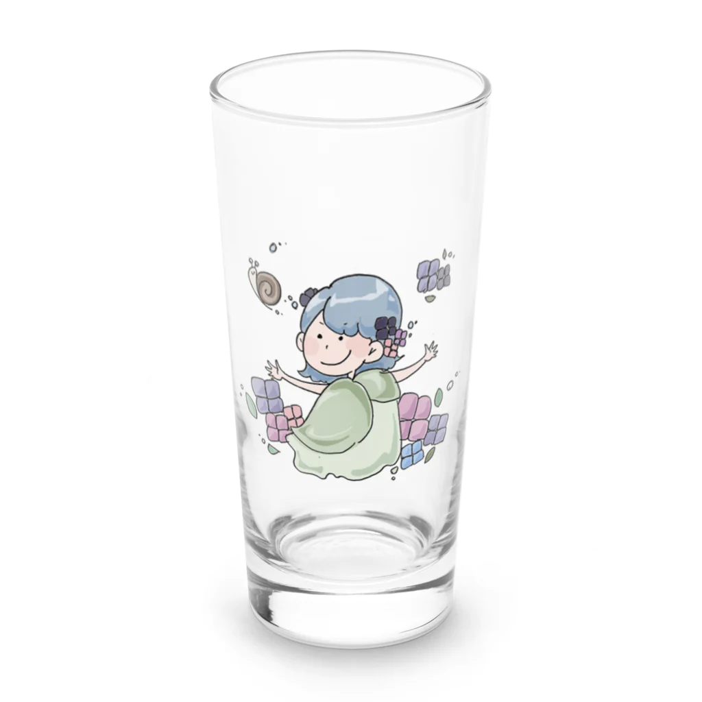 めいのイラスト屋さん🎨の紫陽花の子 Long Sized Water Glass :front