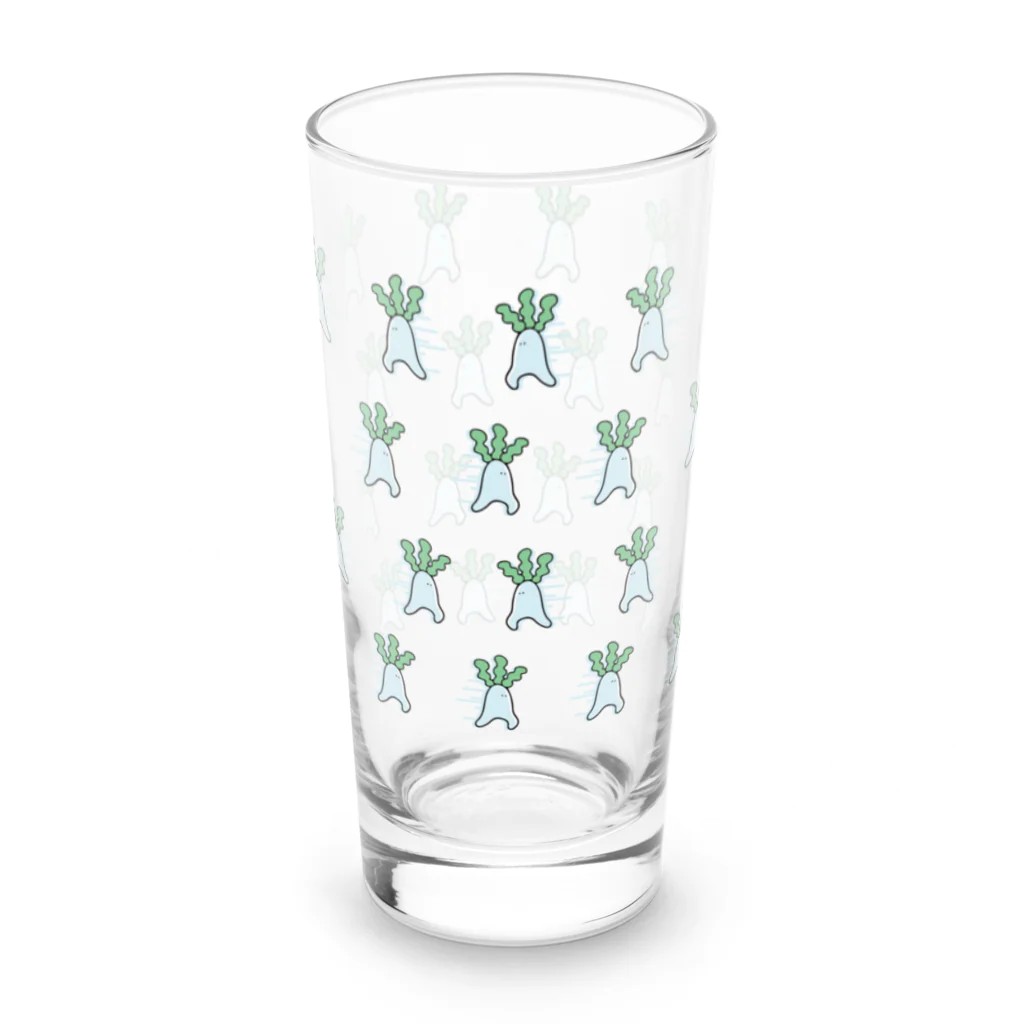 おばけ植物園【小物屋】のにげまわる大根 Long Sized Water Glass :front