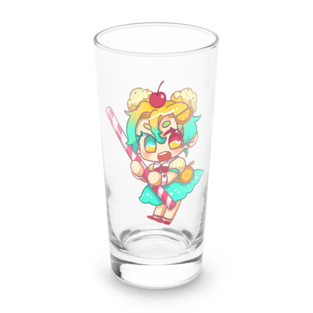 カラメリー･ファクトリーのカラメリーちゃん ソーダフロートver. Long Sized Water Glass :front