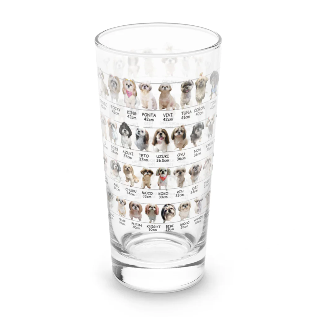 かえるのシーズー＆シーズーミックス身体測定 Long Sized Water Glass :front