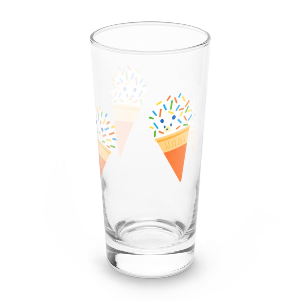 osakana's SHOPのハリネズミのシュガースプレーアイス🍨パターン Long Sized Water Glass :front