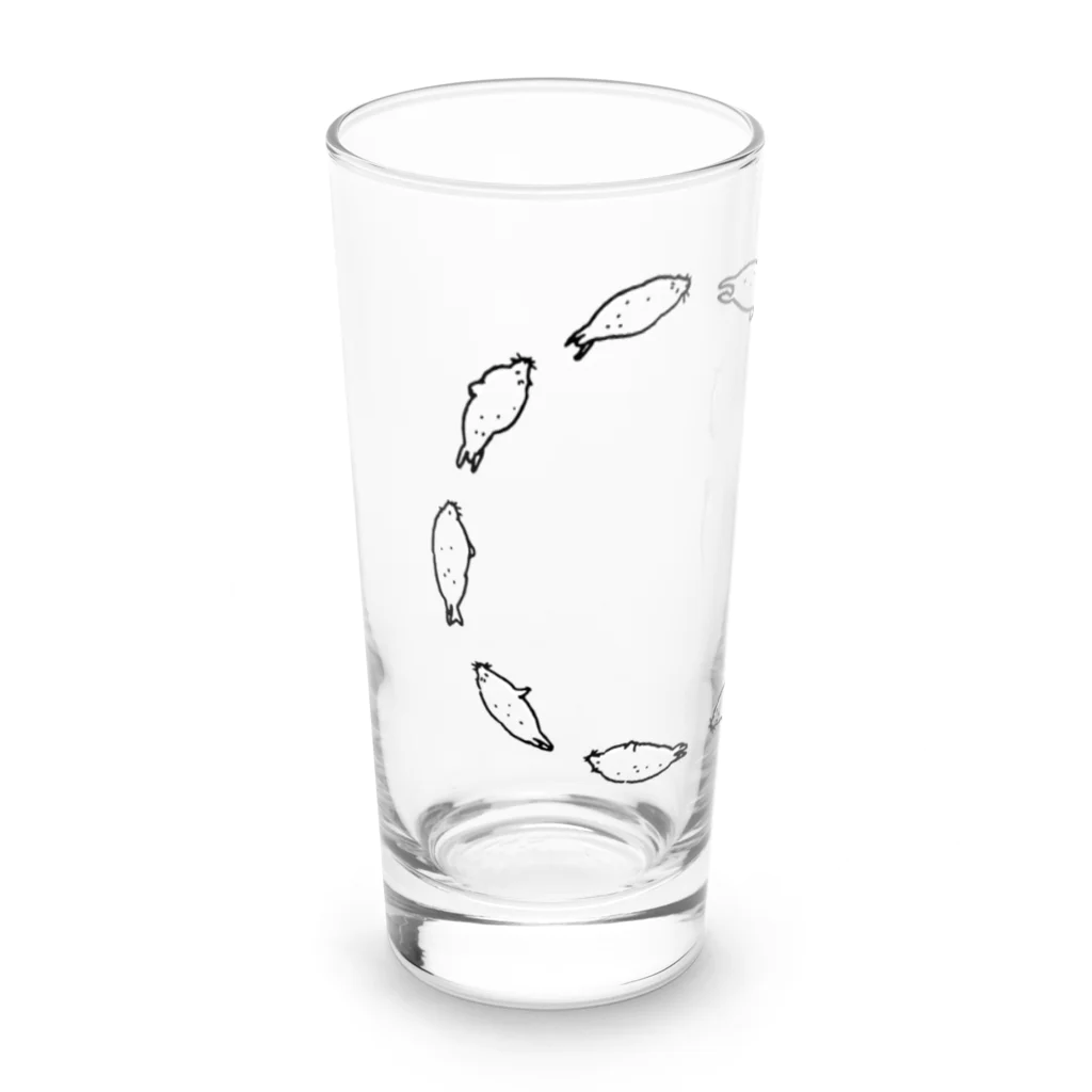 ぴすぴすのすいすいアザラシ Long Sized Water Glass :front