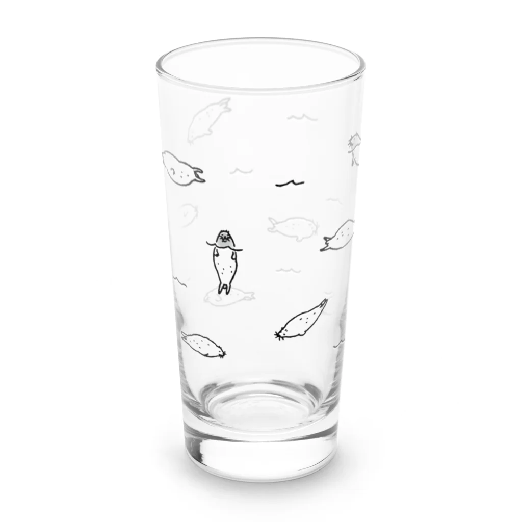 ぴすぴすのぷかぷかアザラシ Long Sized Water Glass :front