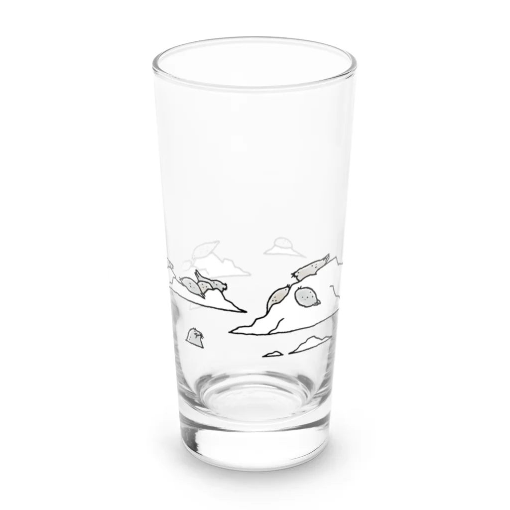 ぴすぴすのひえひえアザラシ Long Sized Water Glass :front