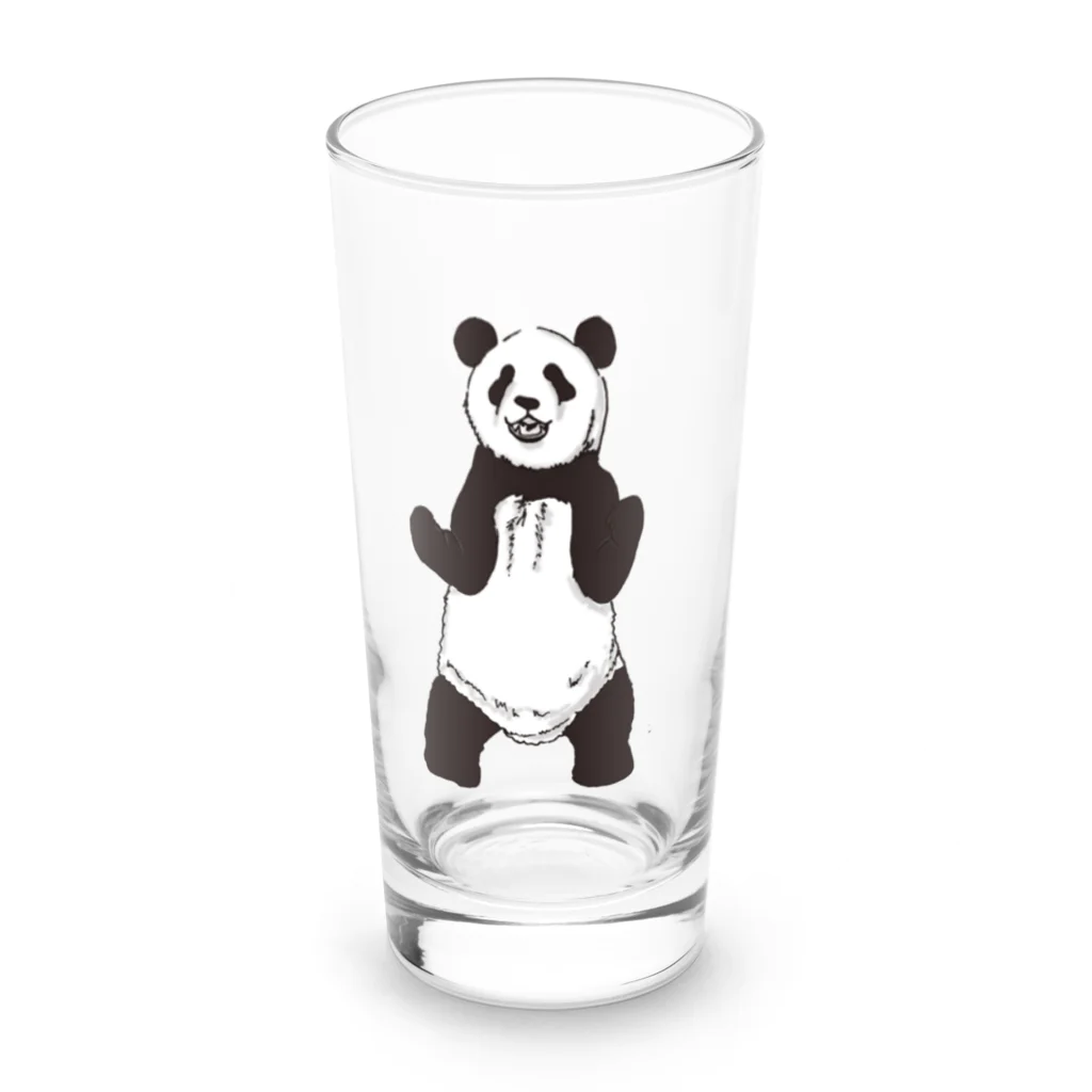 PANDA Mの立ち上がりパンダ Long Sized Water Glass :front