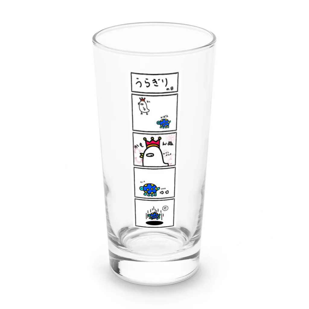 🐢かめきち🐬の7月限定アイテム「4コマ」グッズ！ Long Sized Water Glass :front