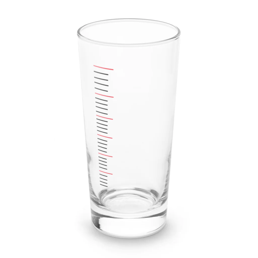 ゴミの中からこんにちはの目盛 Long Sized Water Glass :front