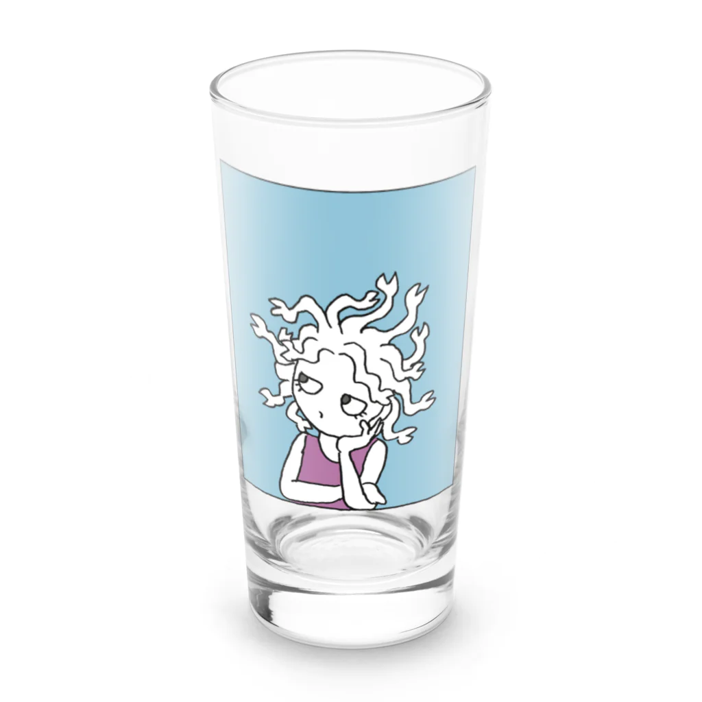 杜の魚の窓辺のメデューサ Long Sized Water Glass :front