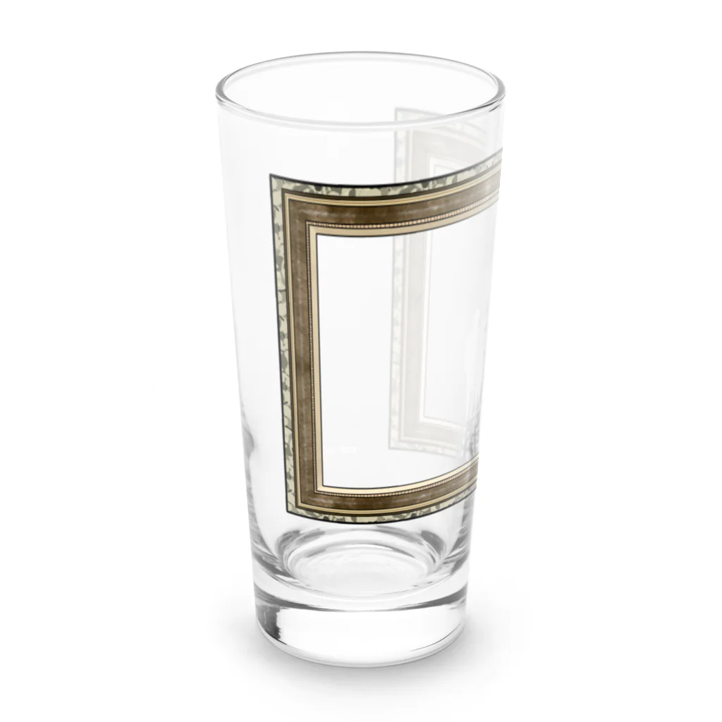 こばちデザインの注ぐ飲み物によって情景が変わるグラス　白 ロンググラス前面