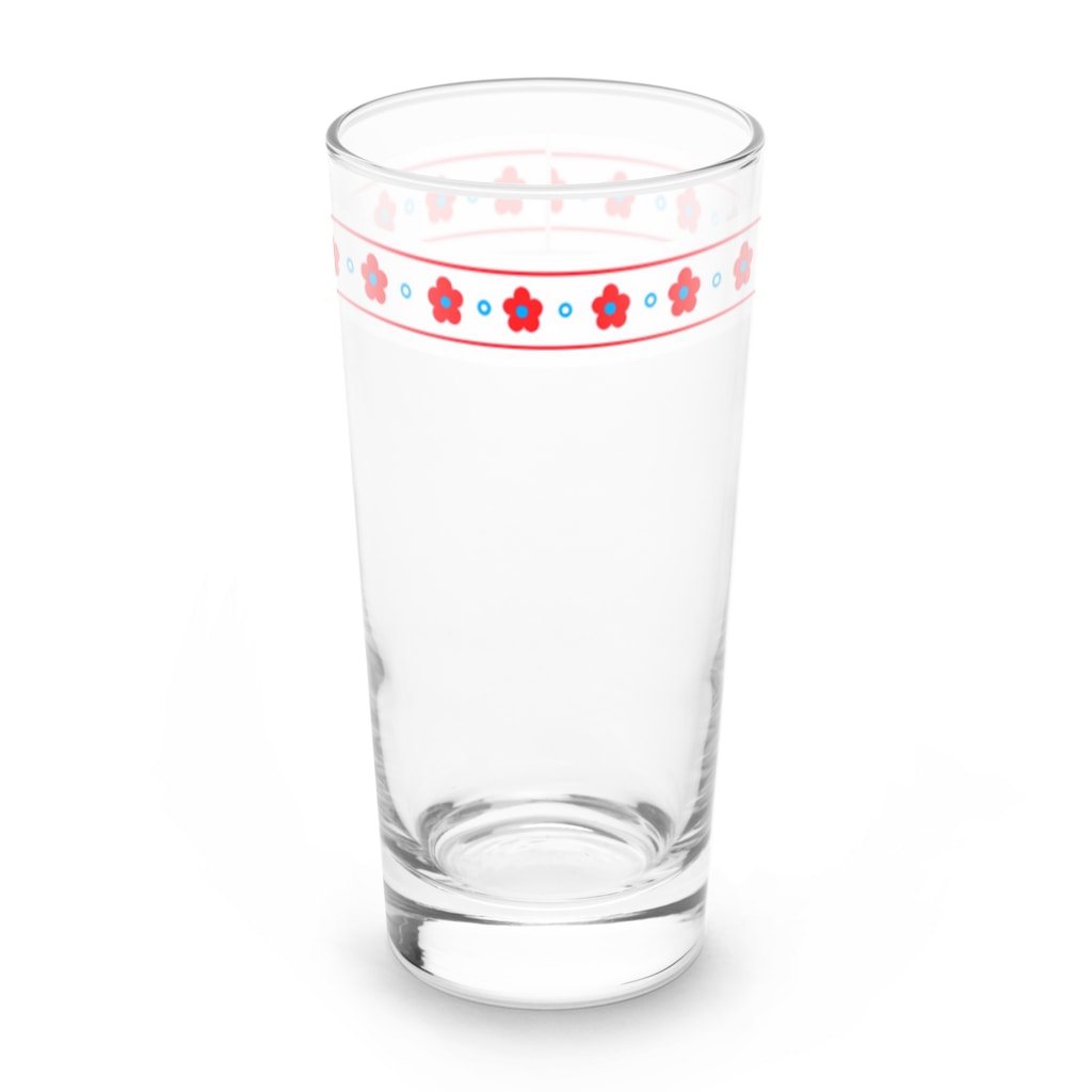 レトロェのあかるいお花・long glass Long Sized Water Glass :front