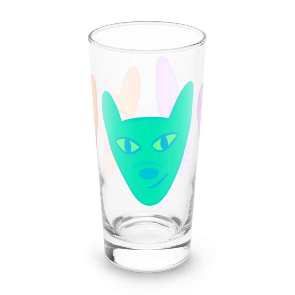 りのりのザウルスのイヌマッスルきょうだいなかよく Long Sized Water Glass :front