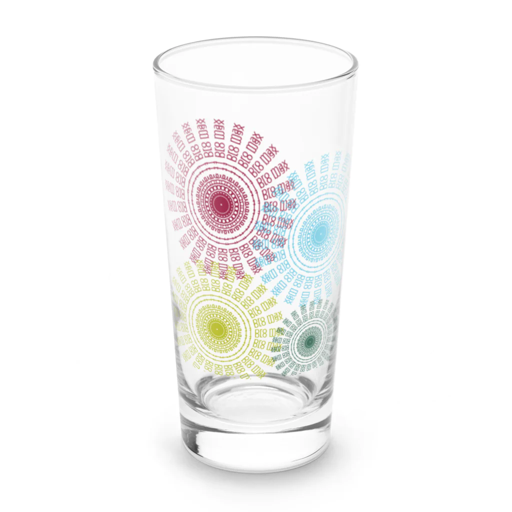 Contemporary　ArtのMandala pattern Long Sized Water Glass :front