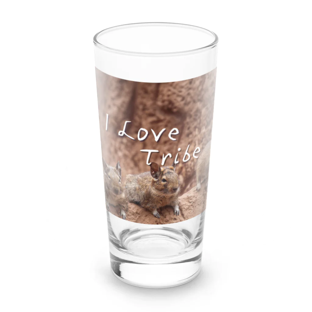 ミラくまのI LOVE Tribe Long Sized Water Glass :front