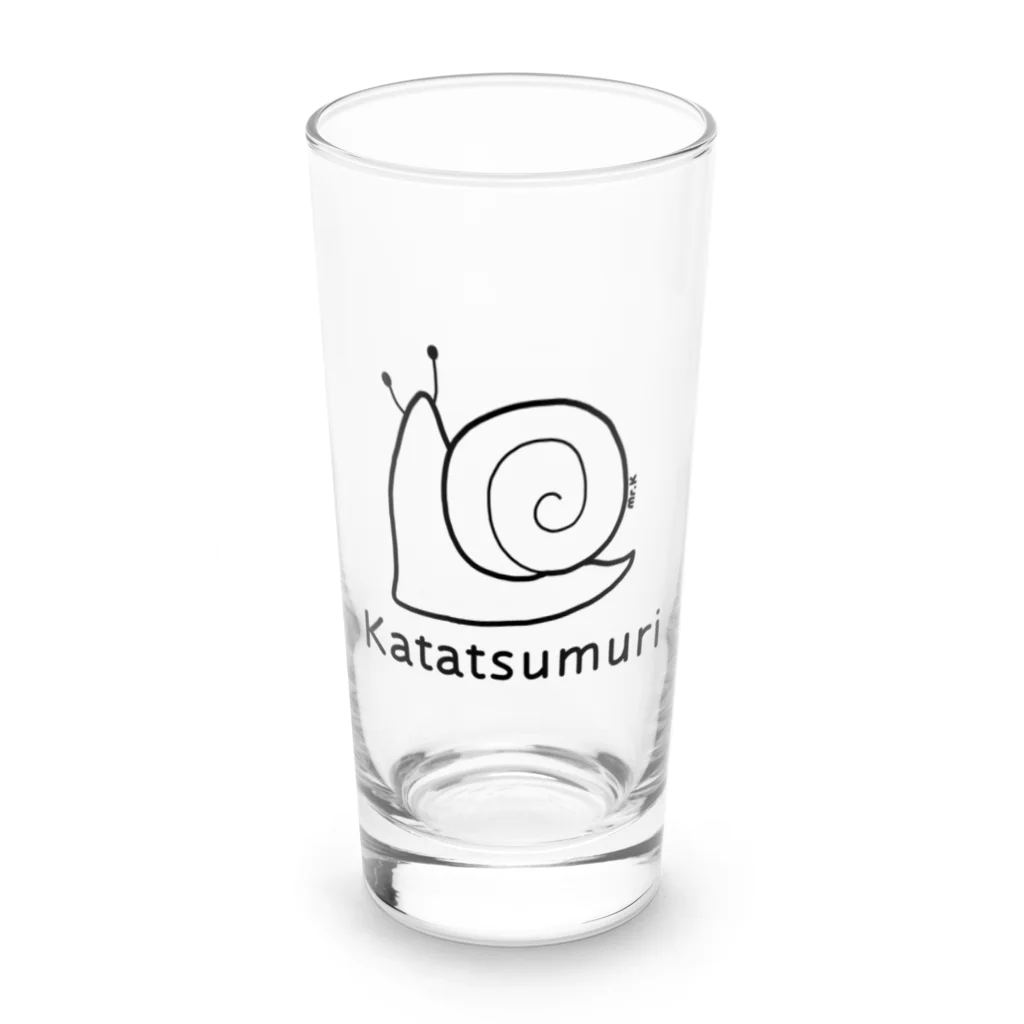 MrKShirtsのKatatsumuri (カタツムリ) 黒デザイン Long Sized Water Glass :front