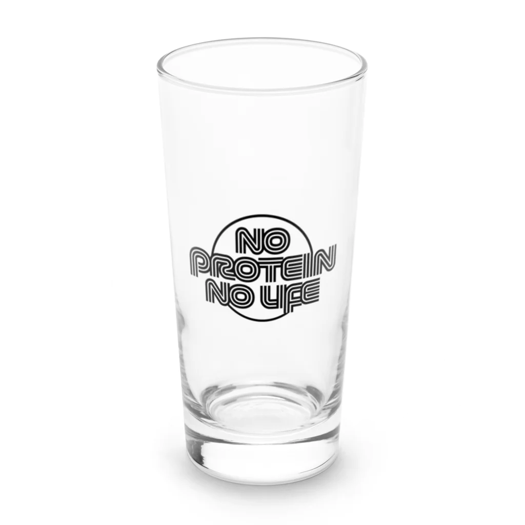 enjoy protein！プロテインを楽しもうのNO PROTEIN NO LIFE Long Sized Water Glass :front