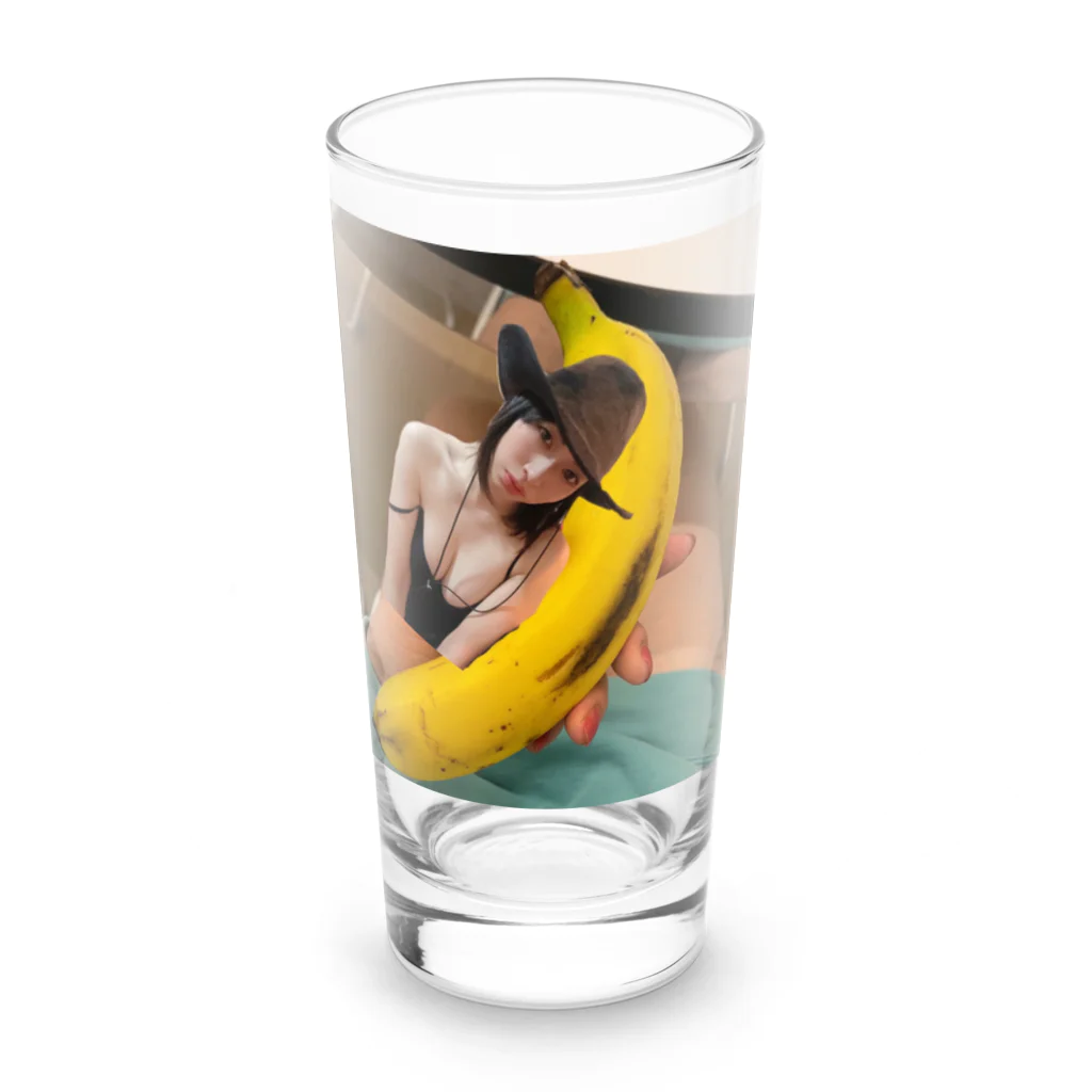🥩香衣(カイ)のバナナベッドに浮かぶカイ Long Sized Water Glass :front
