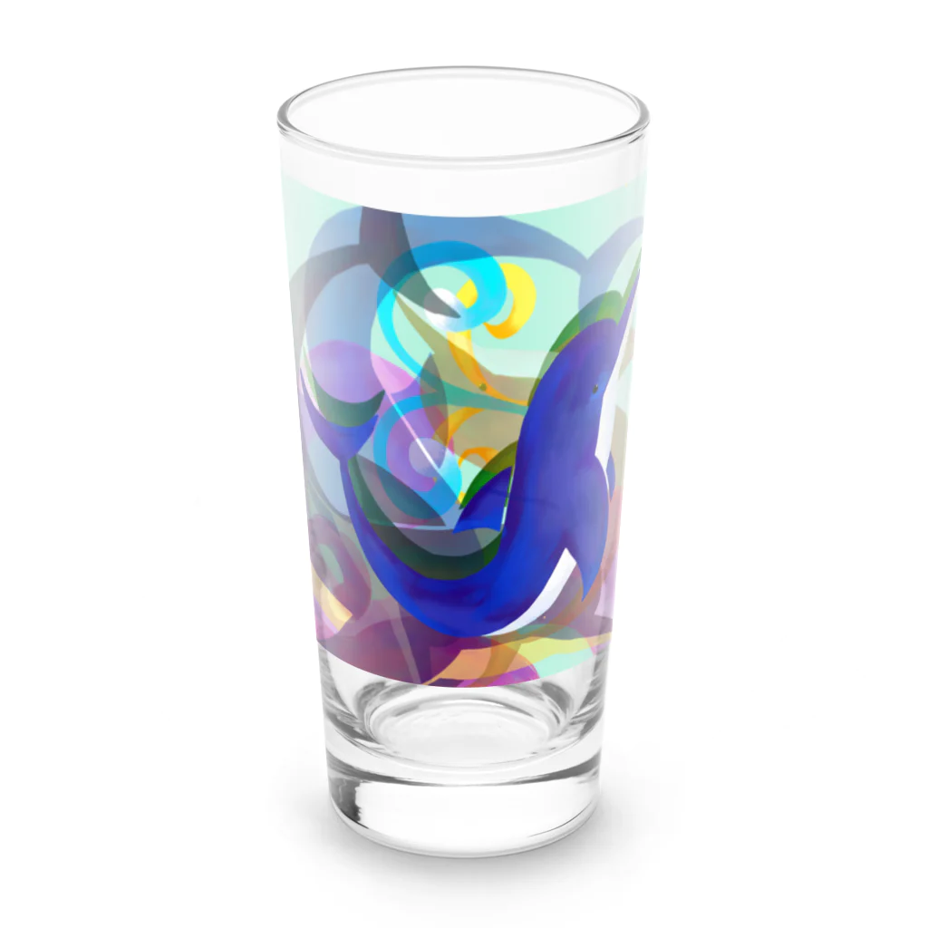 ふわふらストーリーのイルカいるか？ Long Sized Water Glass :front