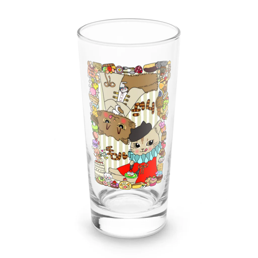 chimamusubiのフルオーダーイラスト商品見本 Long Sized Water Glass :front