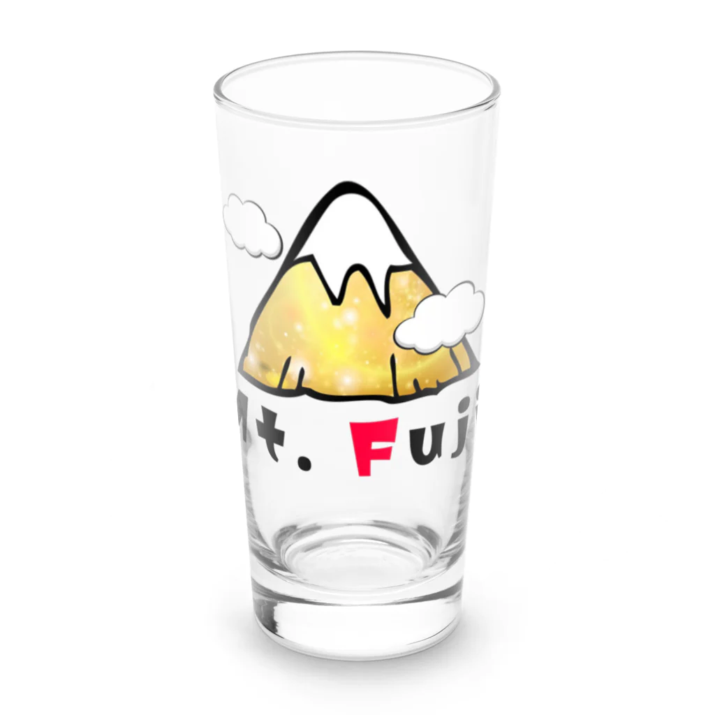 レアレアコクアのいいことありそう! 金運シリーズ　(富士山　Mt.Fuji) Long Sized Water Glass :front