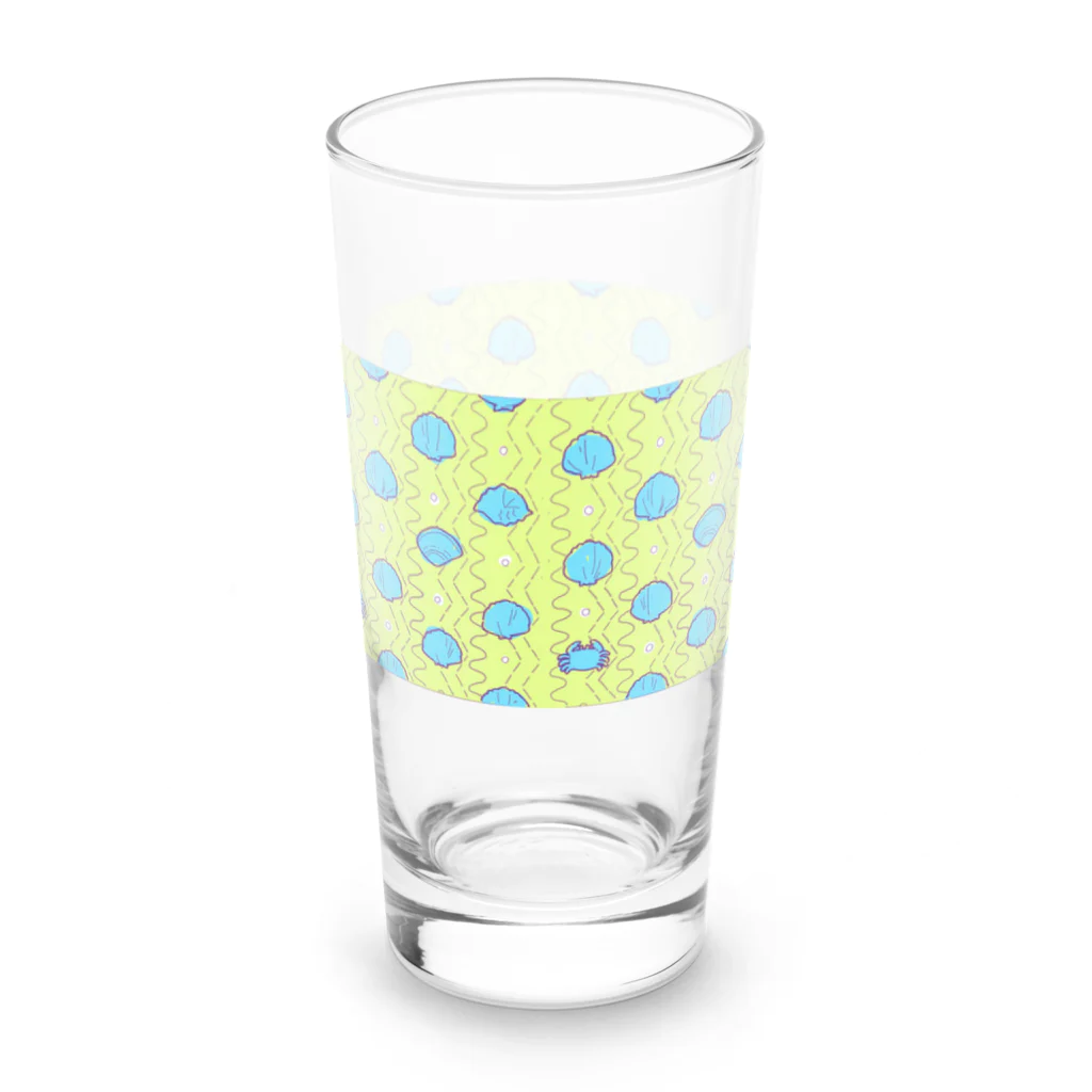 サーチライト紺青のあこやだまたくさん Long Sized Water Glass :front