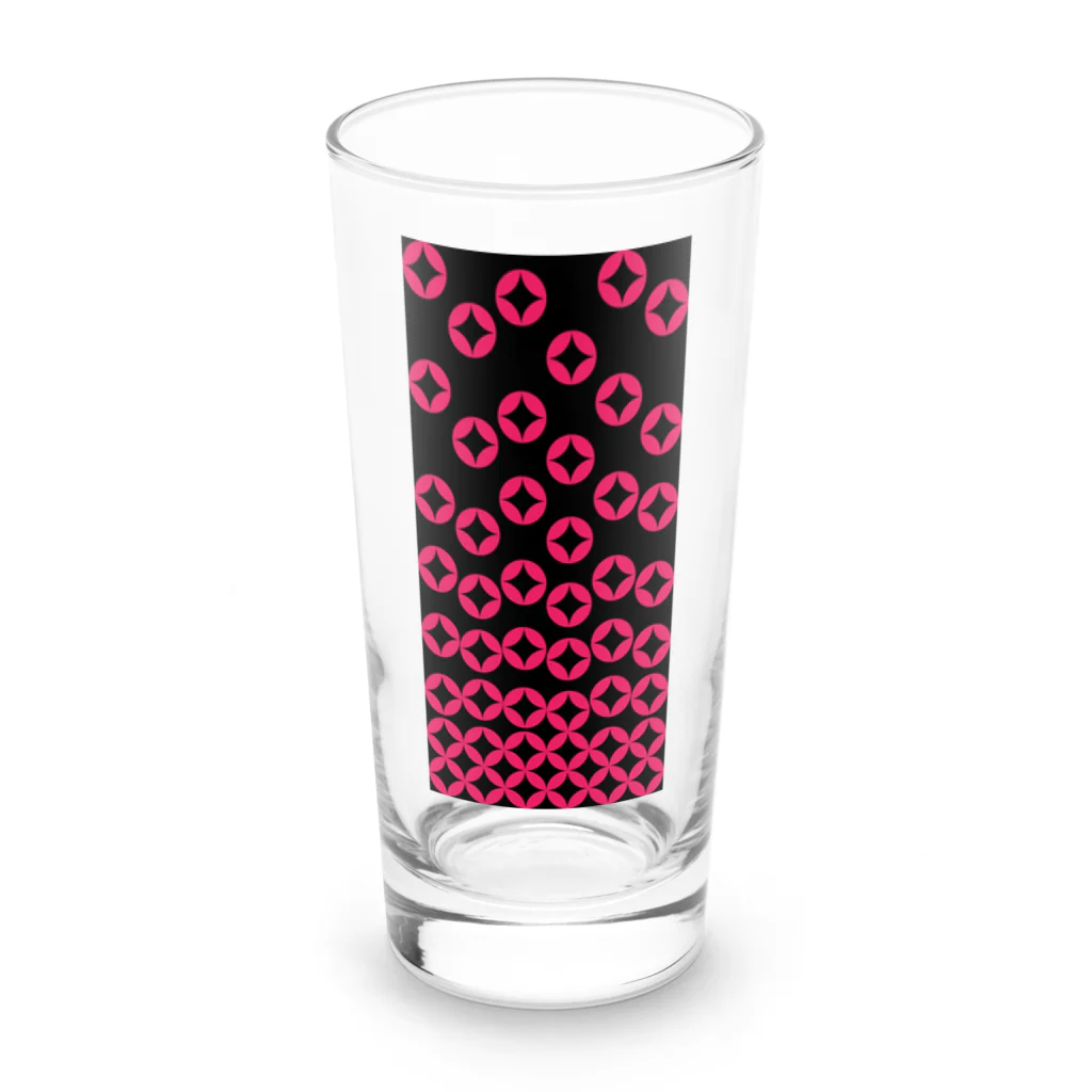 bonnylochの七宝繋ぎ_Pink Long Sized Water Glass :front