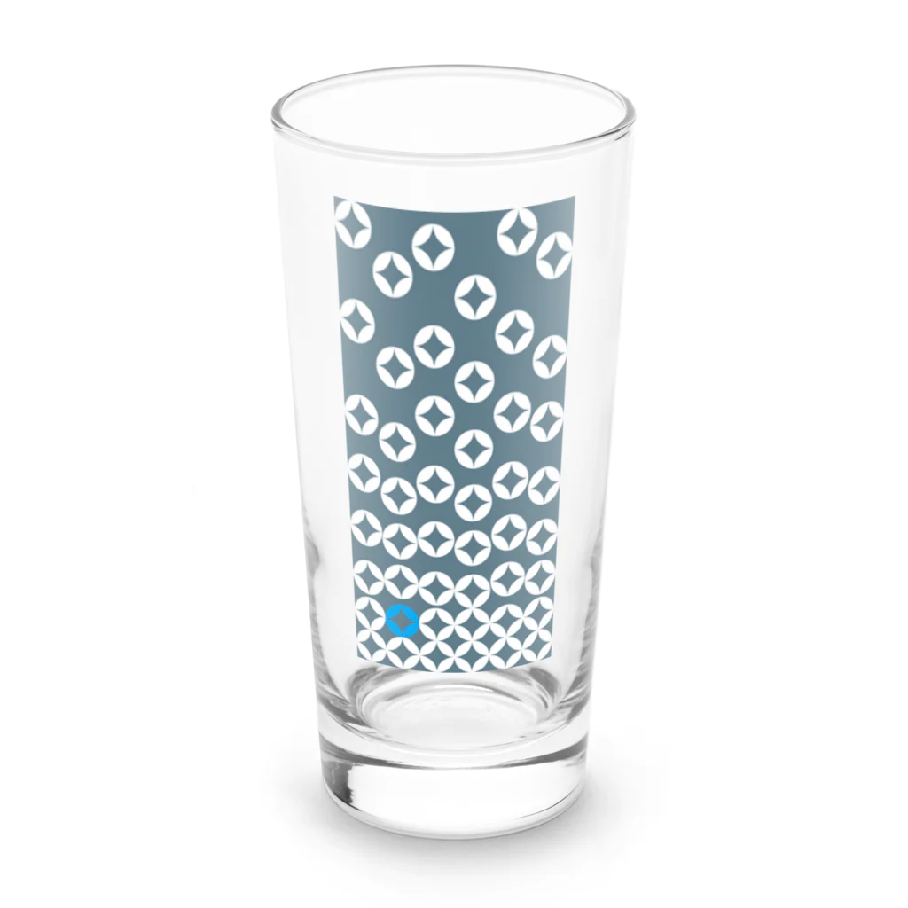 bonnylochの七宝繋ぎWhite_@LightBlue Long Sized Water Glass :front