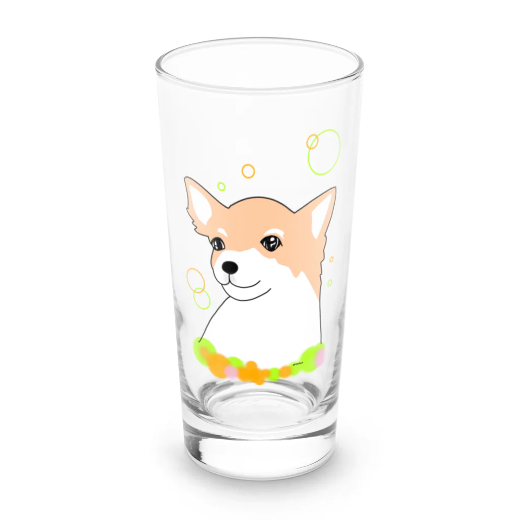 greetenのチワワ癒し犬 Long Sized Water Glass :front