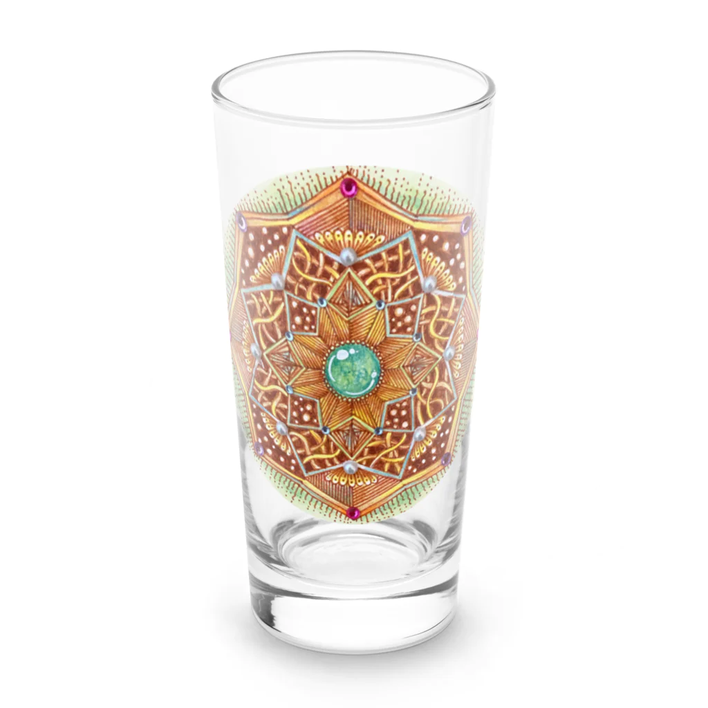 じぱんぐる-zipangle-のmandala-ゆめ Long Sized Water Glass :front