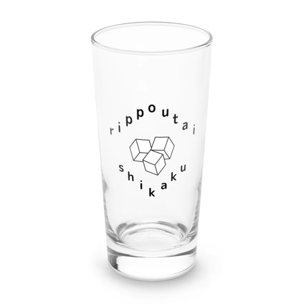 depressionikiのりっぽうたい しかく Long Sized Water Glass :front